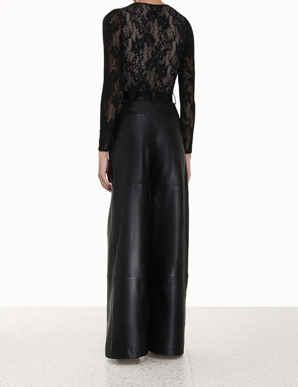 ZIMMERMANN Luminosity Wide Leather Pant-Women Clothing