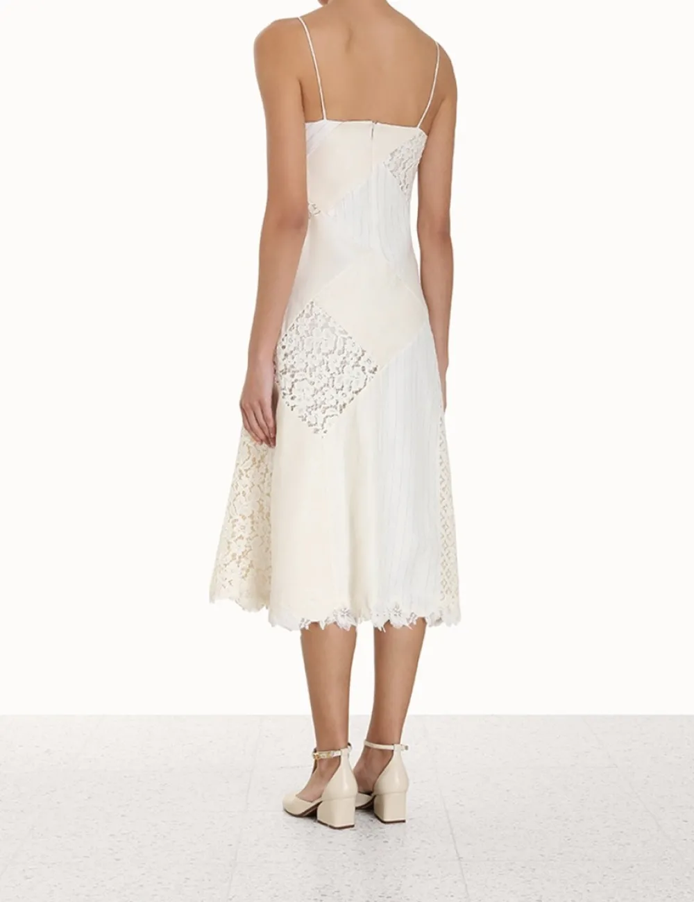 ZIMMERMANN Luminosity Patch Lace Dress-Women Dresses