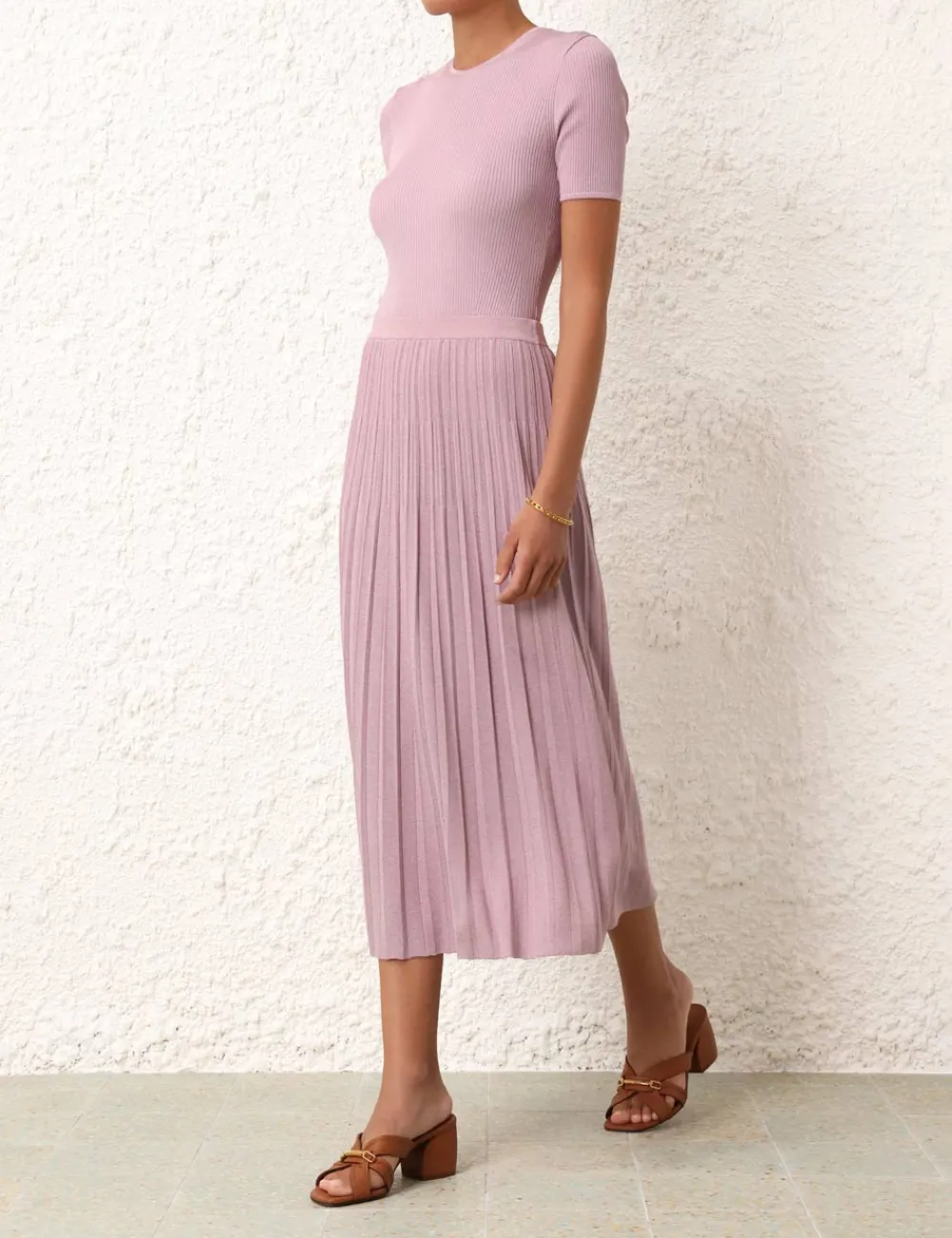 ZIMMERMANN August Rib Midi Skirt-Women Skirts