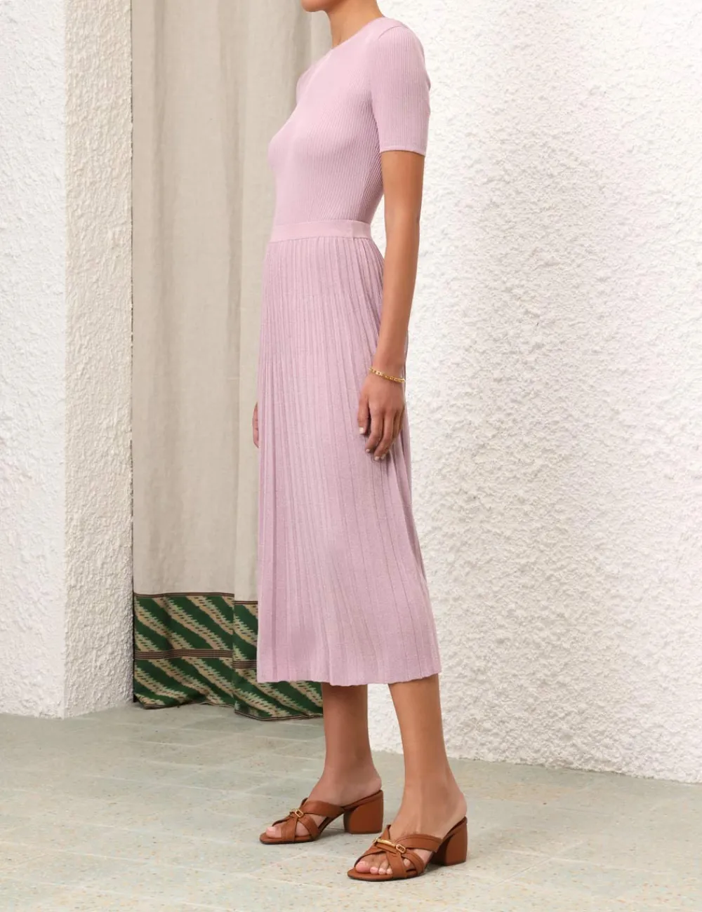 ZIMMERMANN August Rib Midi Skirt-Women Skirts