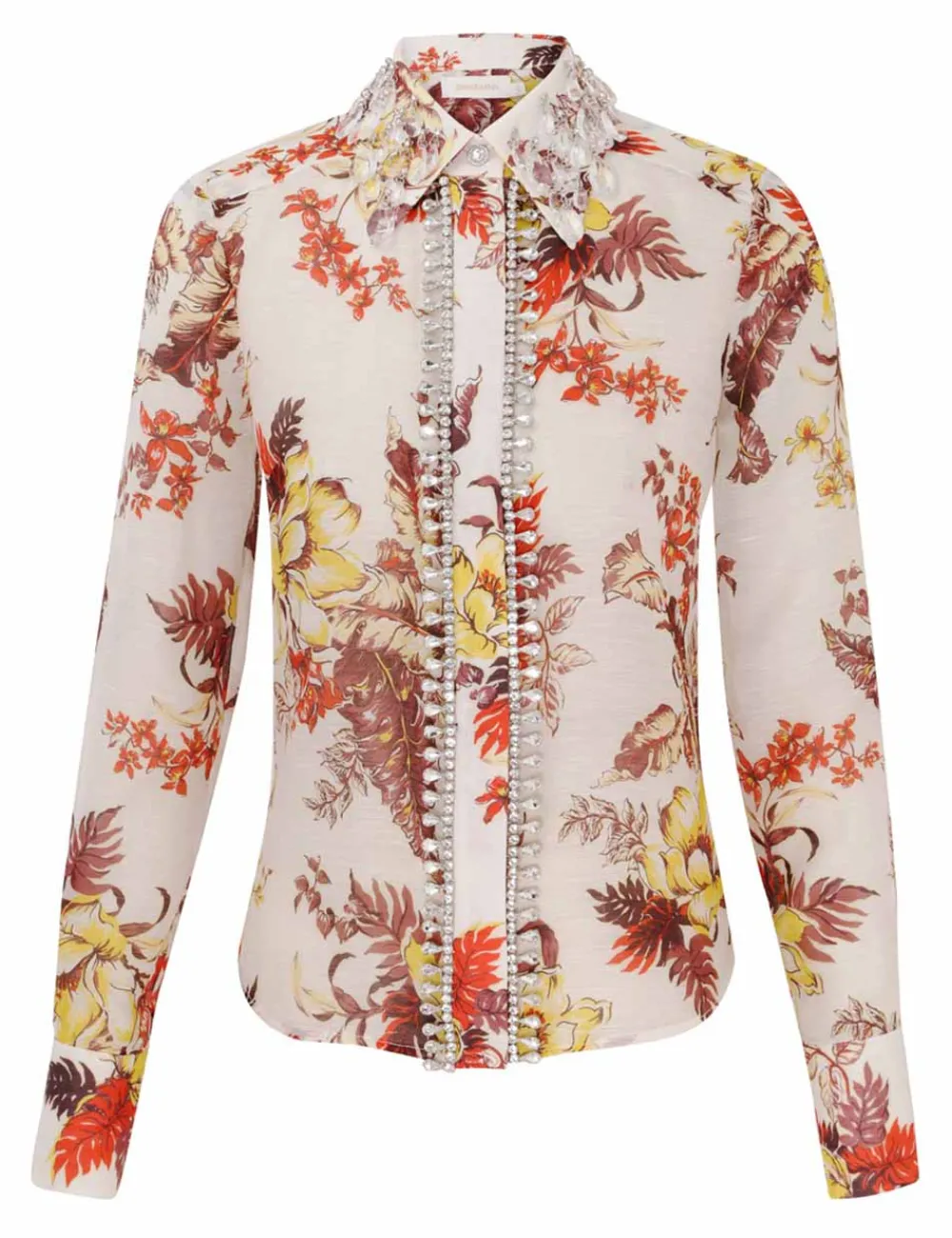 ZIMMERMANN Matchmaker Tropical Shirt-Women Tops