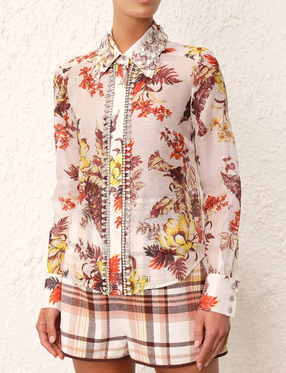 ZIMMERMANN Matchmaker Tropical Shirt-Women Tops