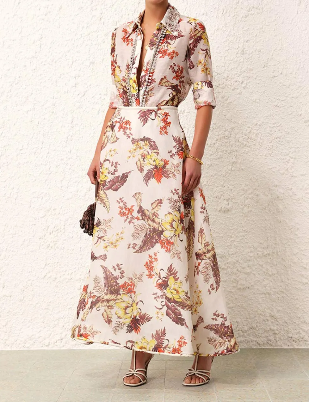 ZIMMERMANN Matchmaker Tropical Shirt-Women Tops