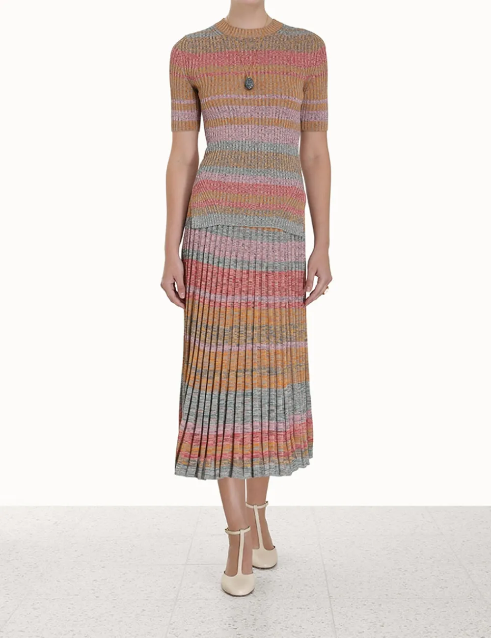 ZIMMERMANN Luminosity Mouline Tee-Women Knitwear