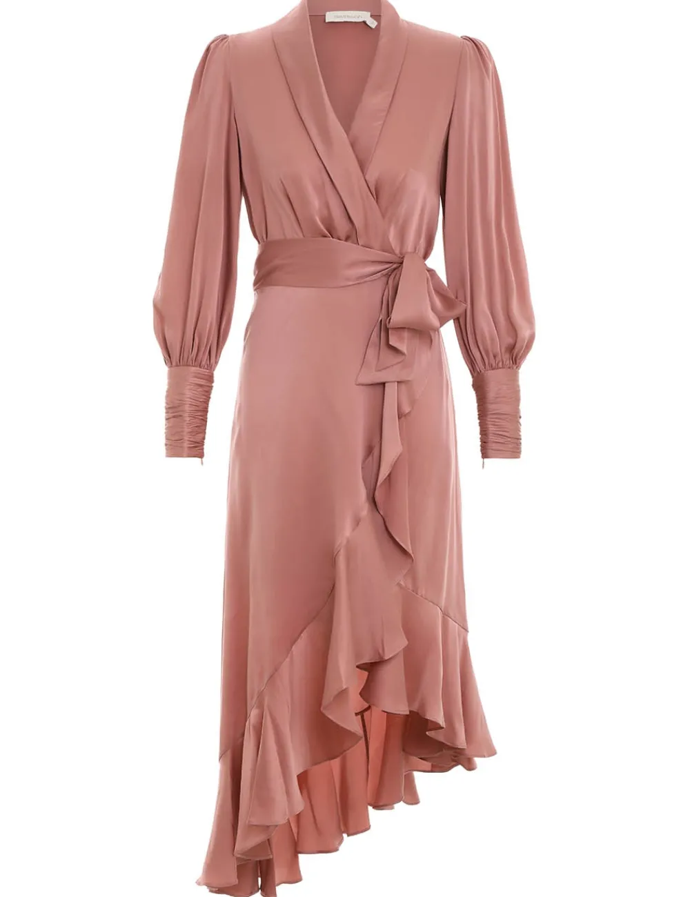 ZIMMERMANN Silk Wrap Midi Dress-Women Luminosity