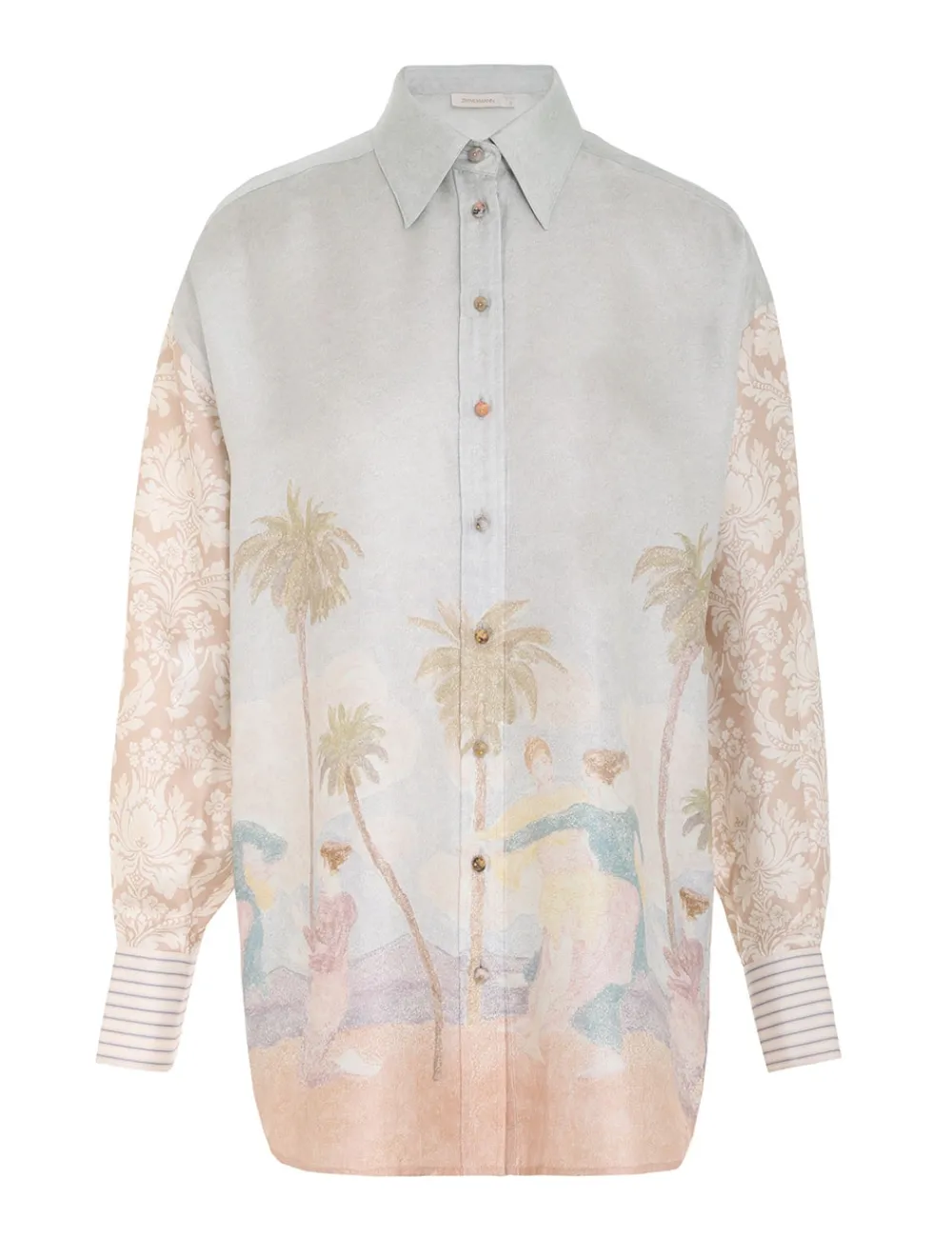 ZIMMERMANN Sensory Spliced Shirt-Women Clothing