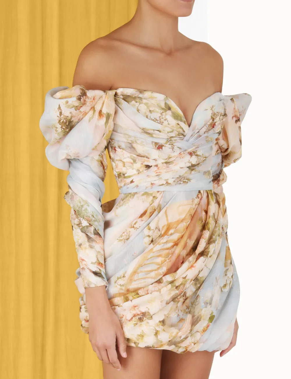 ZIMMERMANN Luminosity Drape Mini Dress-Women Clothing