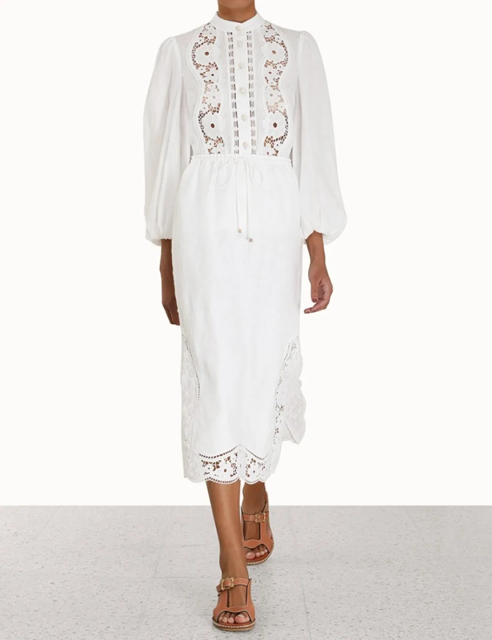 ZIMMERMANN Halcyon Broderie Shirt-Women Clothing