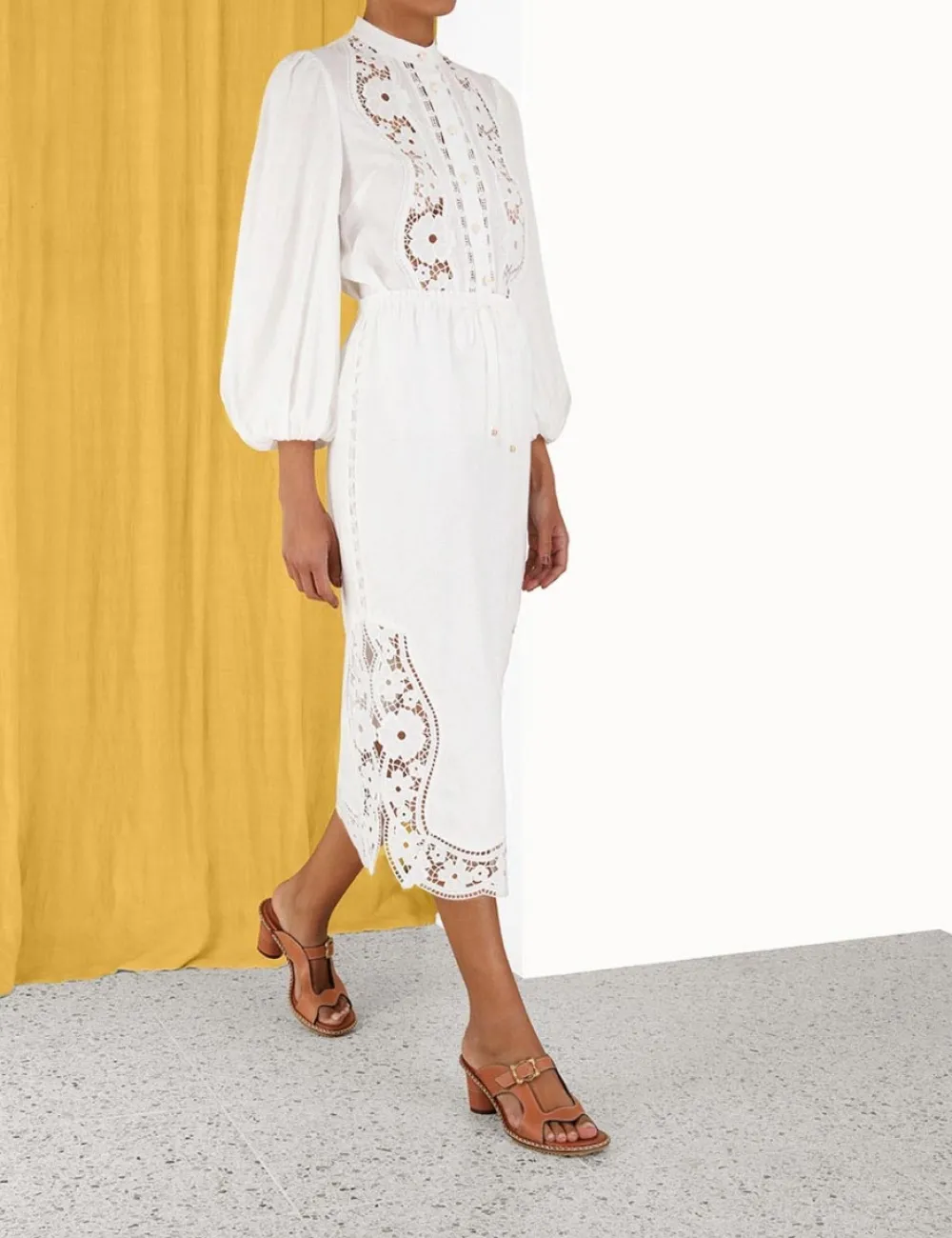 ZIMMERMANN Halcyon Broderie Shirt-Women Clothing