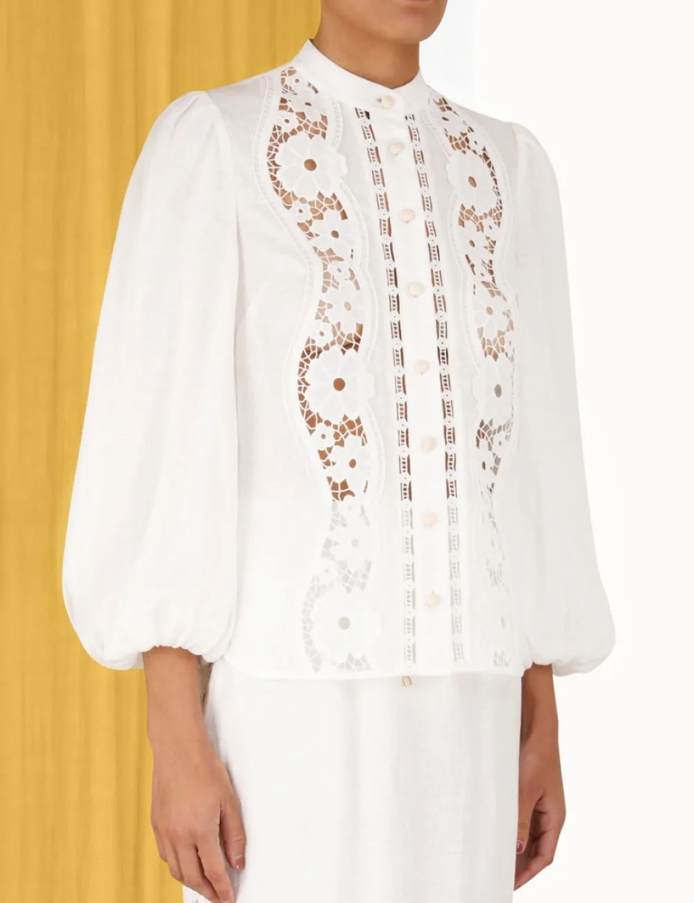 ZIMMERMANN Halcyon Broderie Shirt-Women Clothing