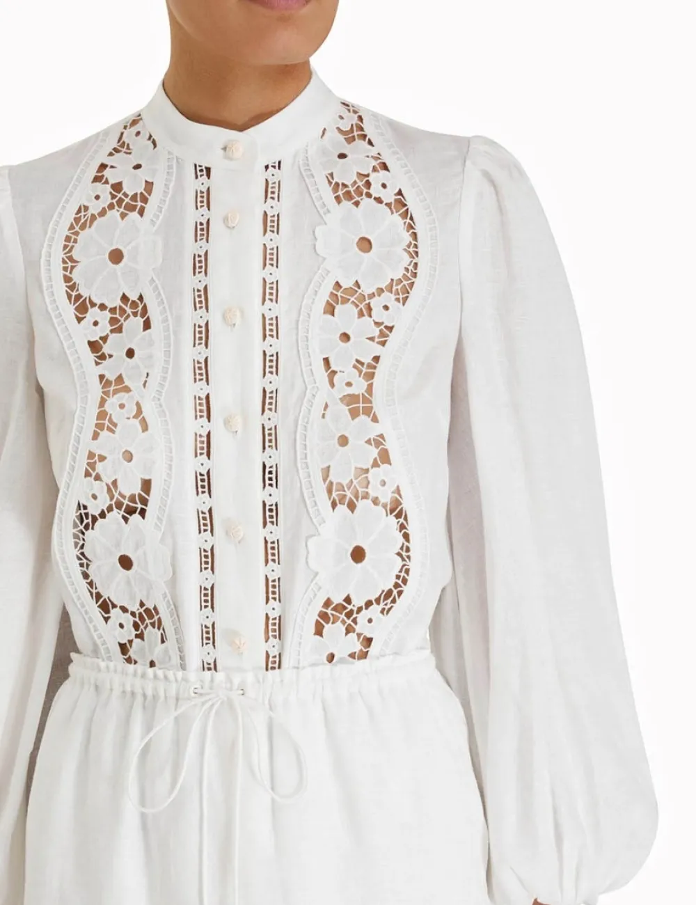 ZIMMERMANN Halcyon Broderie Shirt-Women Clothing
