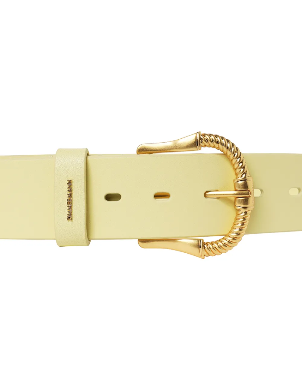 ZIMMERMANN Twisted Buckle Leather Belt 40-Women Accessories