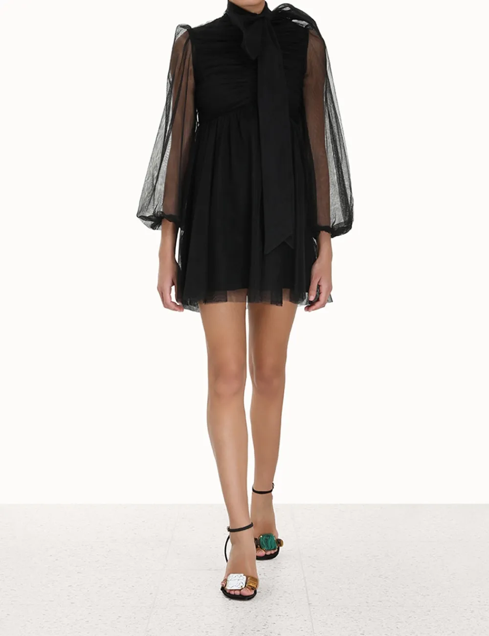 ZIMMERMANN Tulle Mini Dress-Women Dresses