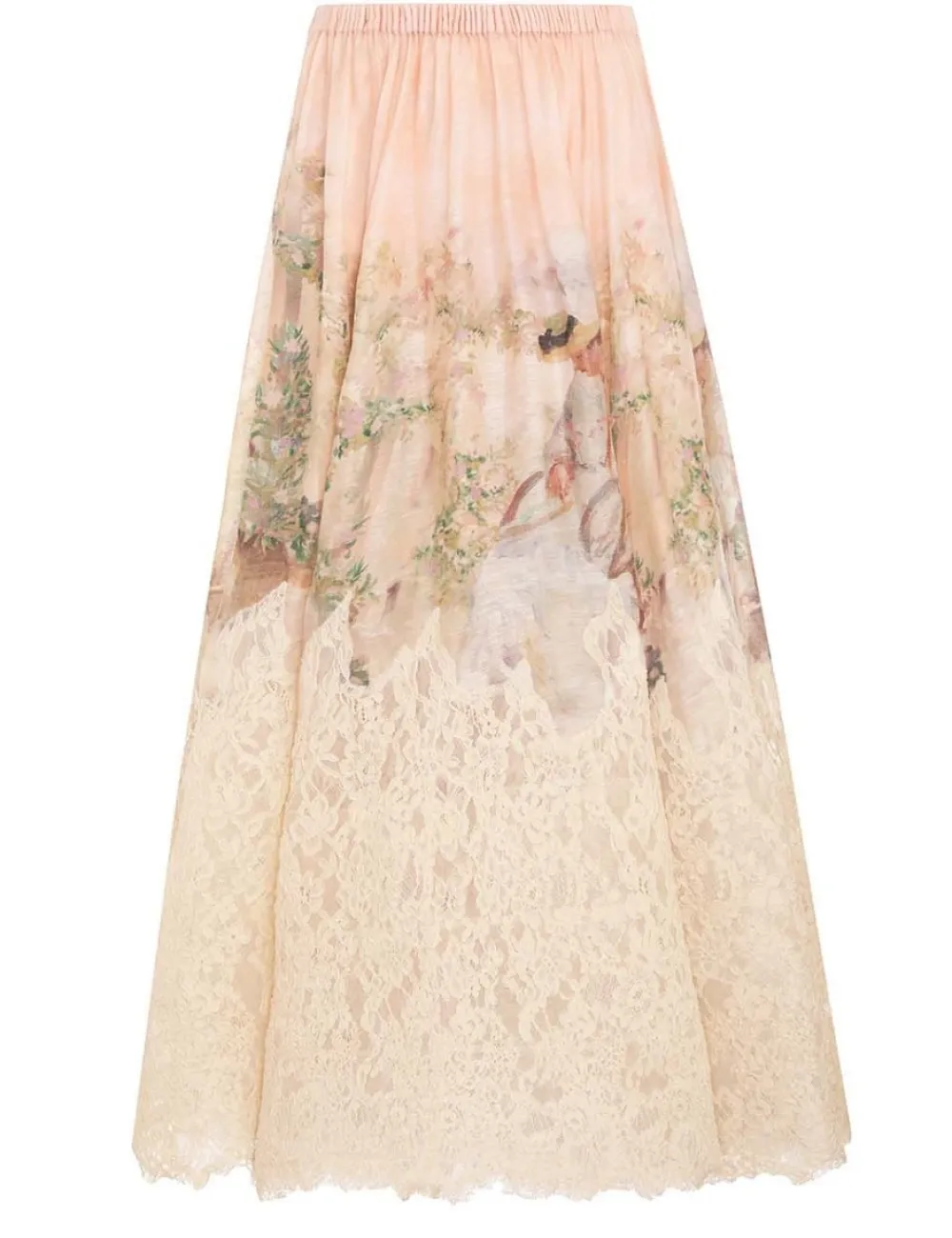 ZIMMERMANN Lyrical Lace Midi Skirt-Women Skirts