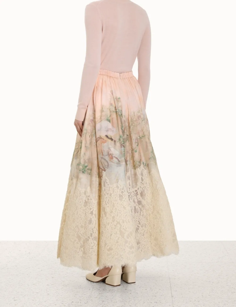 ZIMMERMANN Lyrical Lace Midi Skirt-Women Skirts