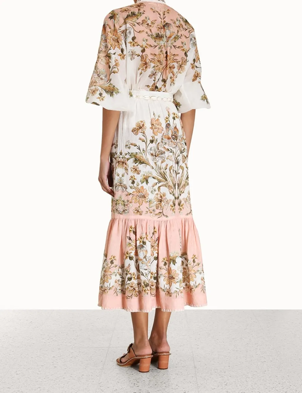 ZIMMERMANN Chintz Tiered Midi Skirt-Women Clothing