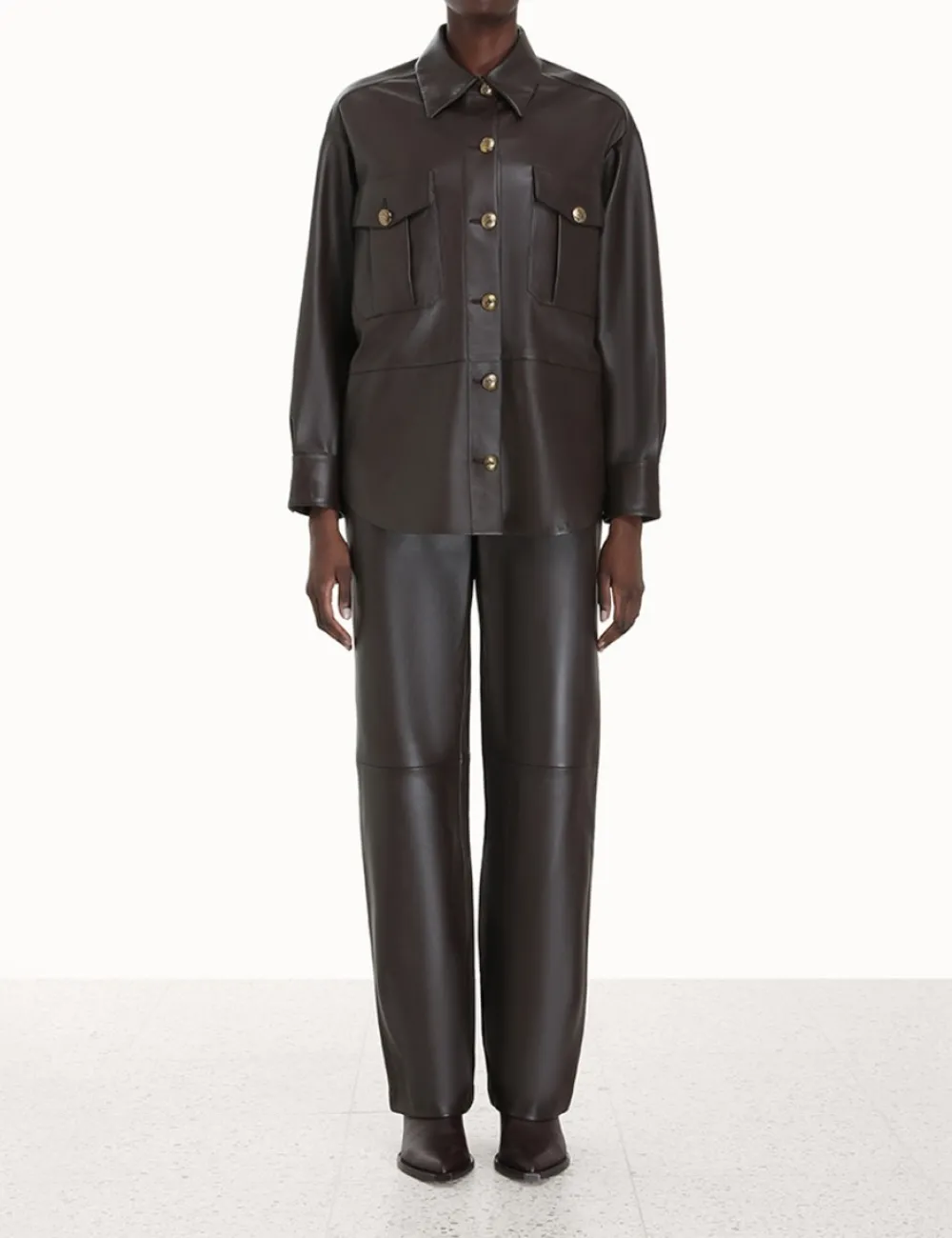 ZIMMERMANN Luminosity Leather Pant-Women Clothing