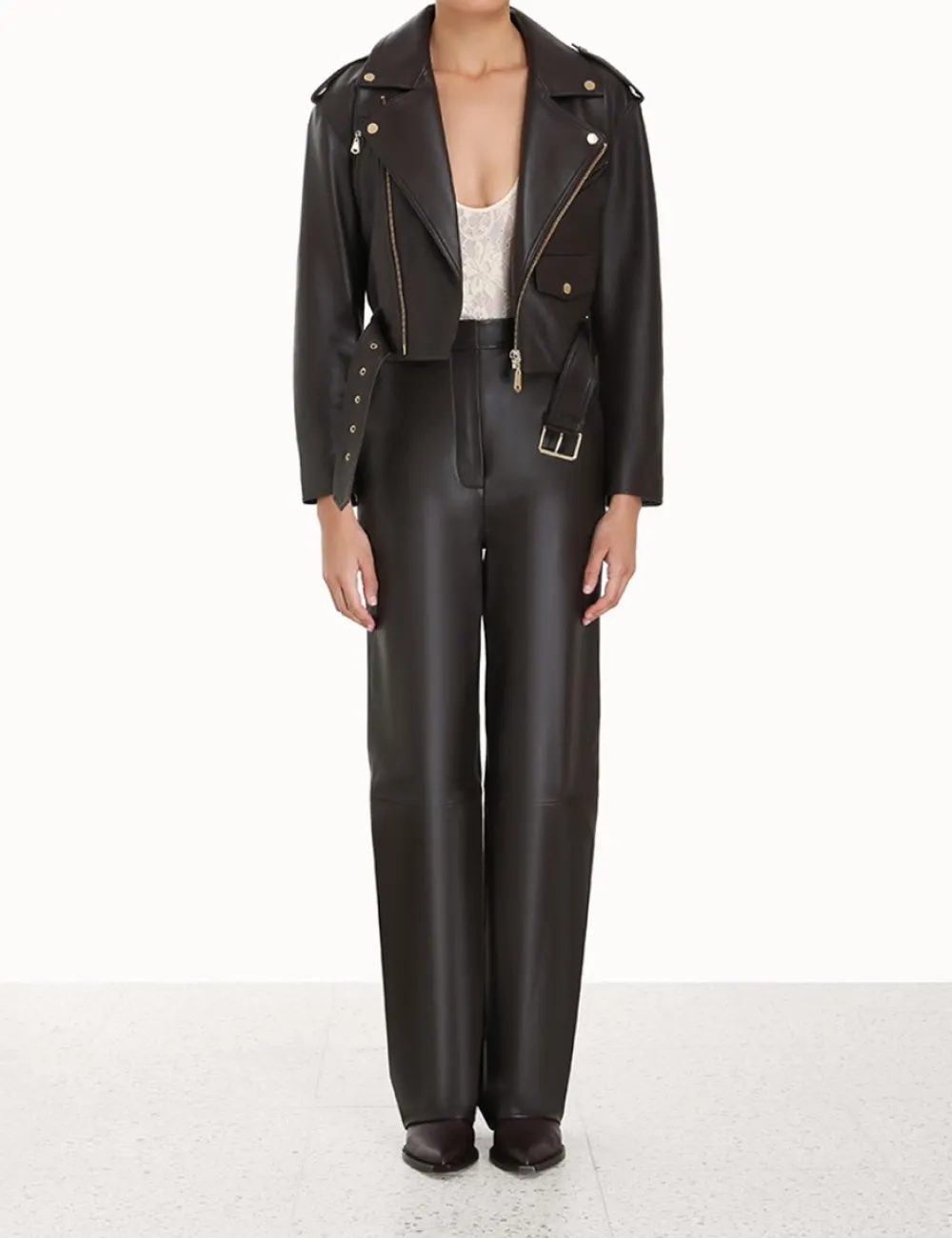 ZIMMERMANN Luminosity Leather Pant-Women Clothing