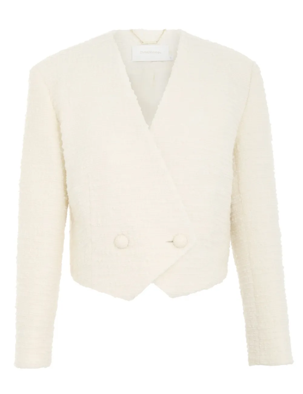 ZIMMERMANN Luminosity Cropped Blazer-Women Jackets & Coats