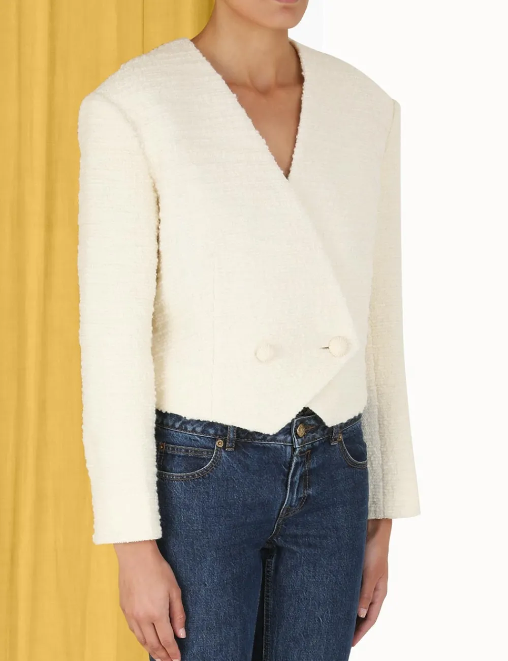 ZIMMERMANN Luminosity Cropped Blazer-Women Jackets & Coats