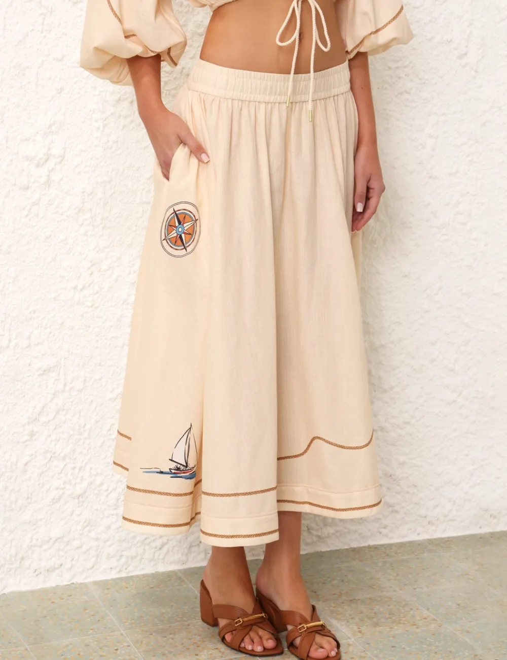 ZIMMERMANN Alight Swing Skirt-Women Skirts