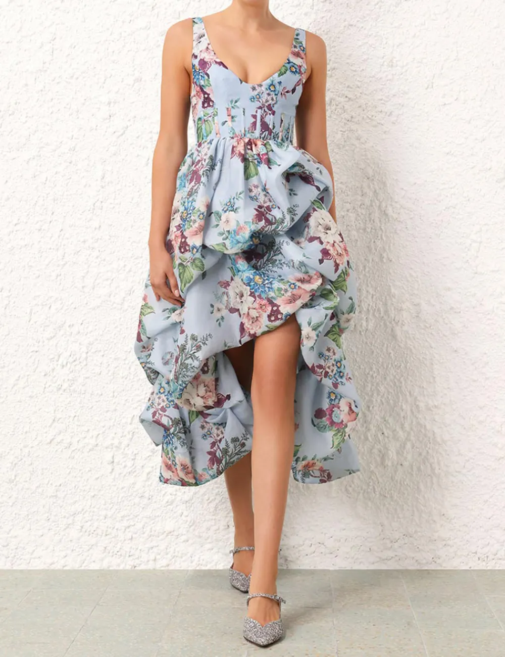 ZIMMERMANN Matchmaker Drape Midi Dress-Women In Focus