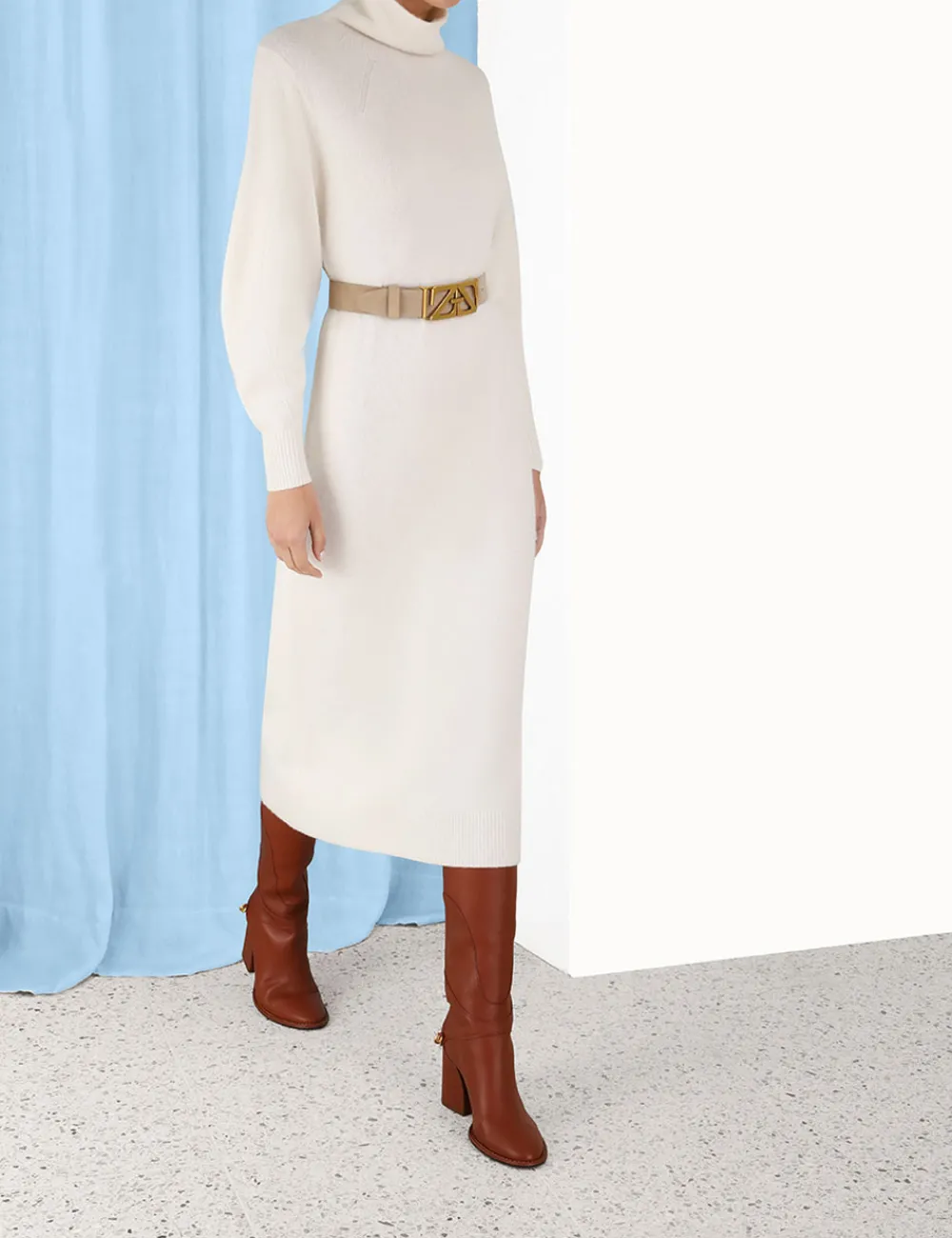 ZIMMERMANN Lyrical Brushed Wool Dress-Women Luminosity