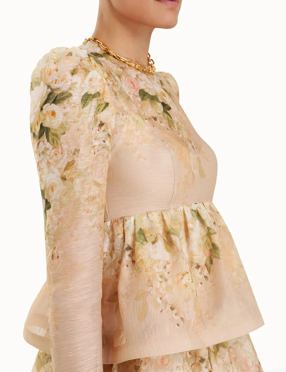 ZIMMERMANN Sensory Tiered Midi Dress-Women Dresses