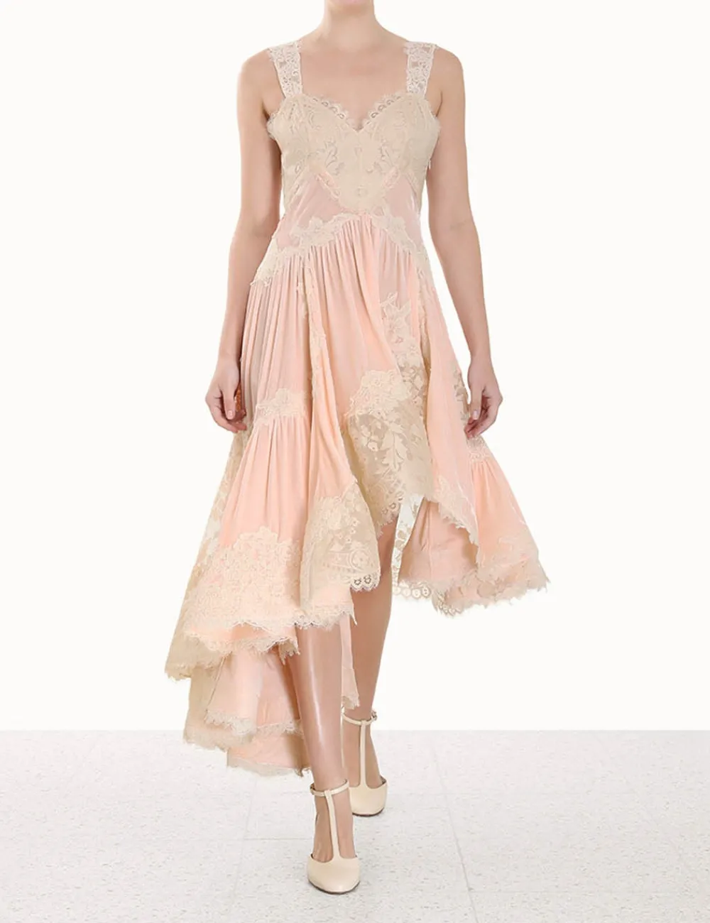 ZIMMERMANN Luminosity Velvet Lace Midi-Women Dresses