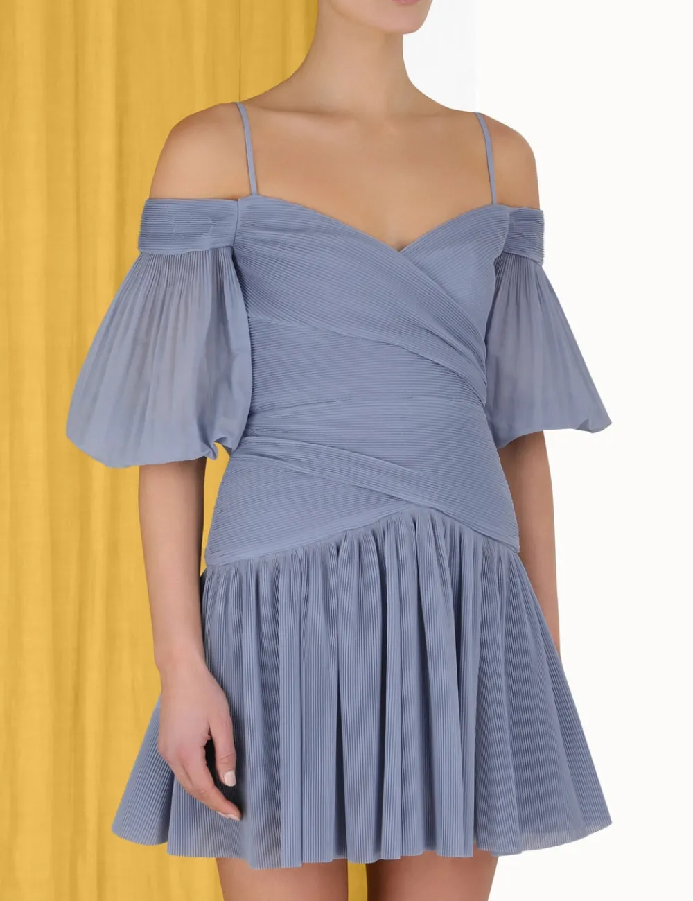 ZIMMERMANN Pleated Mini-Women Dresses