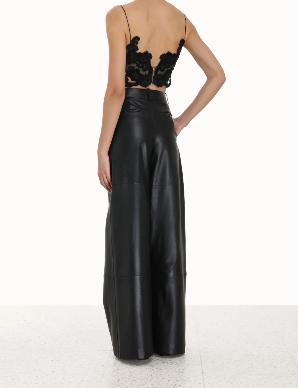 ZIMMERMANN Sensory Velvet Lace Bodice-Women Clothing