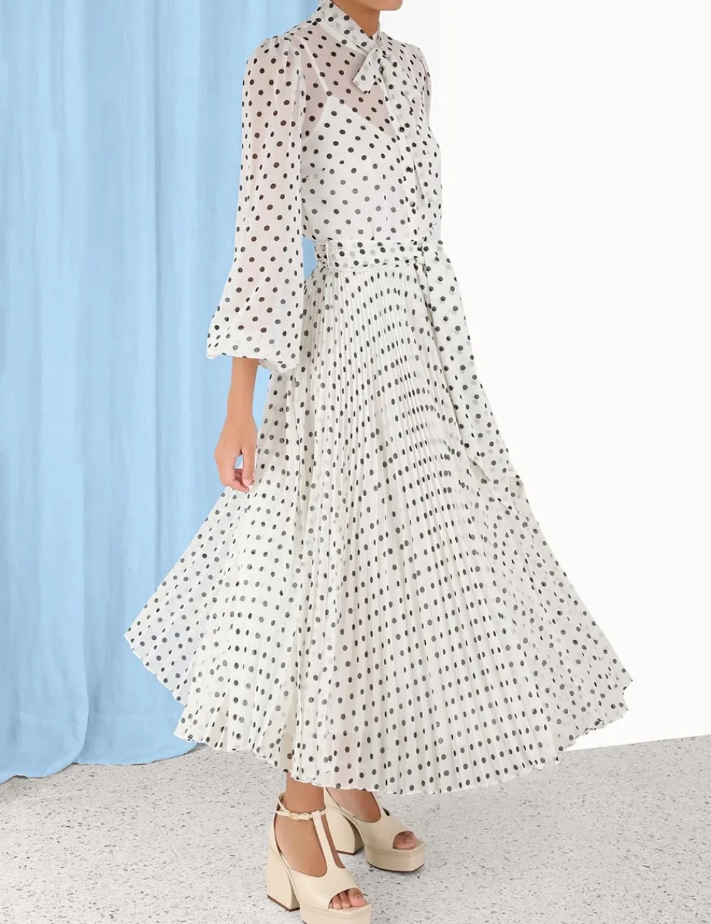 ZIMMERMANN Pleated Sunray Midi Skirt-Women Clothing