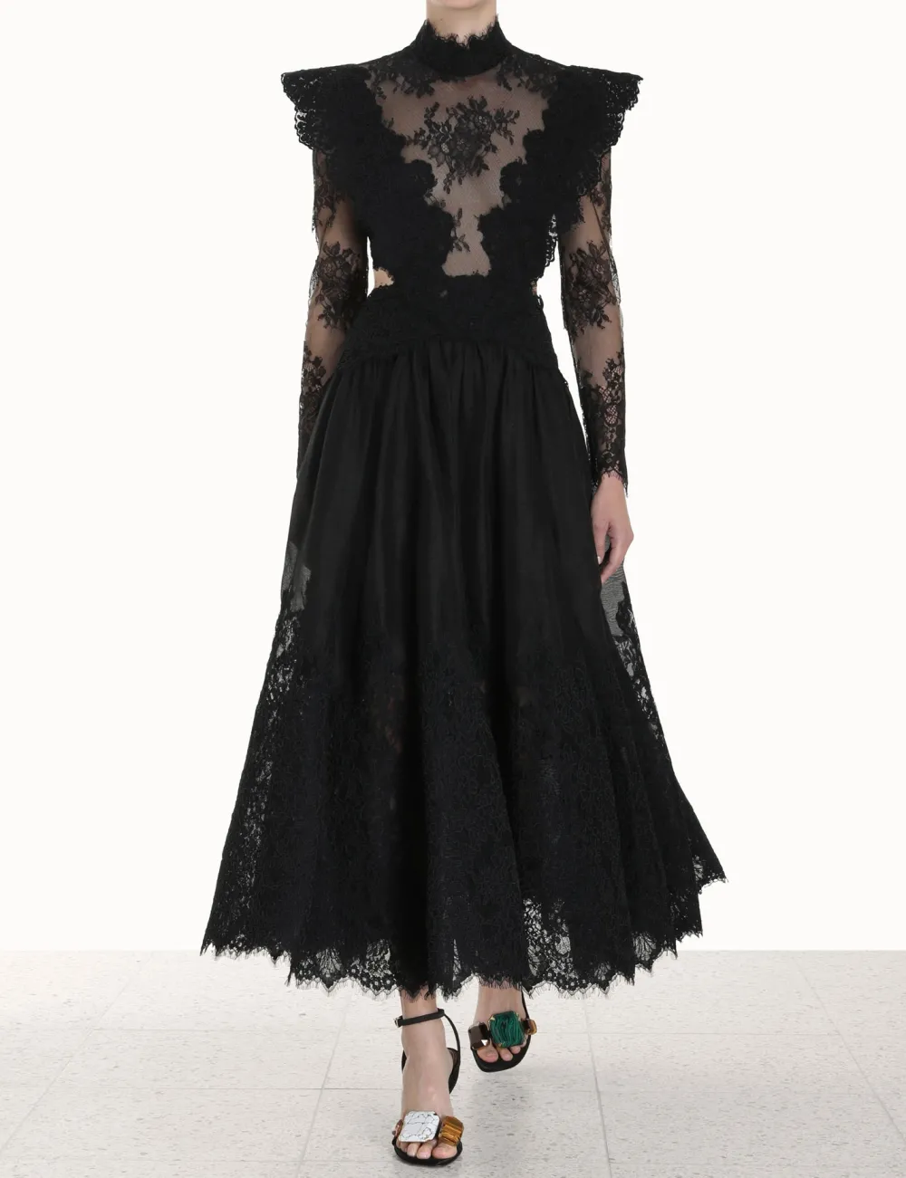 ZIMMERMANN Sensory Lace Yoke Gown-Women Dresses