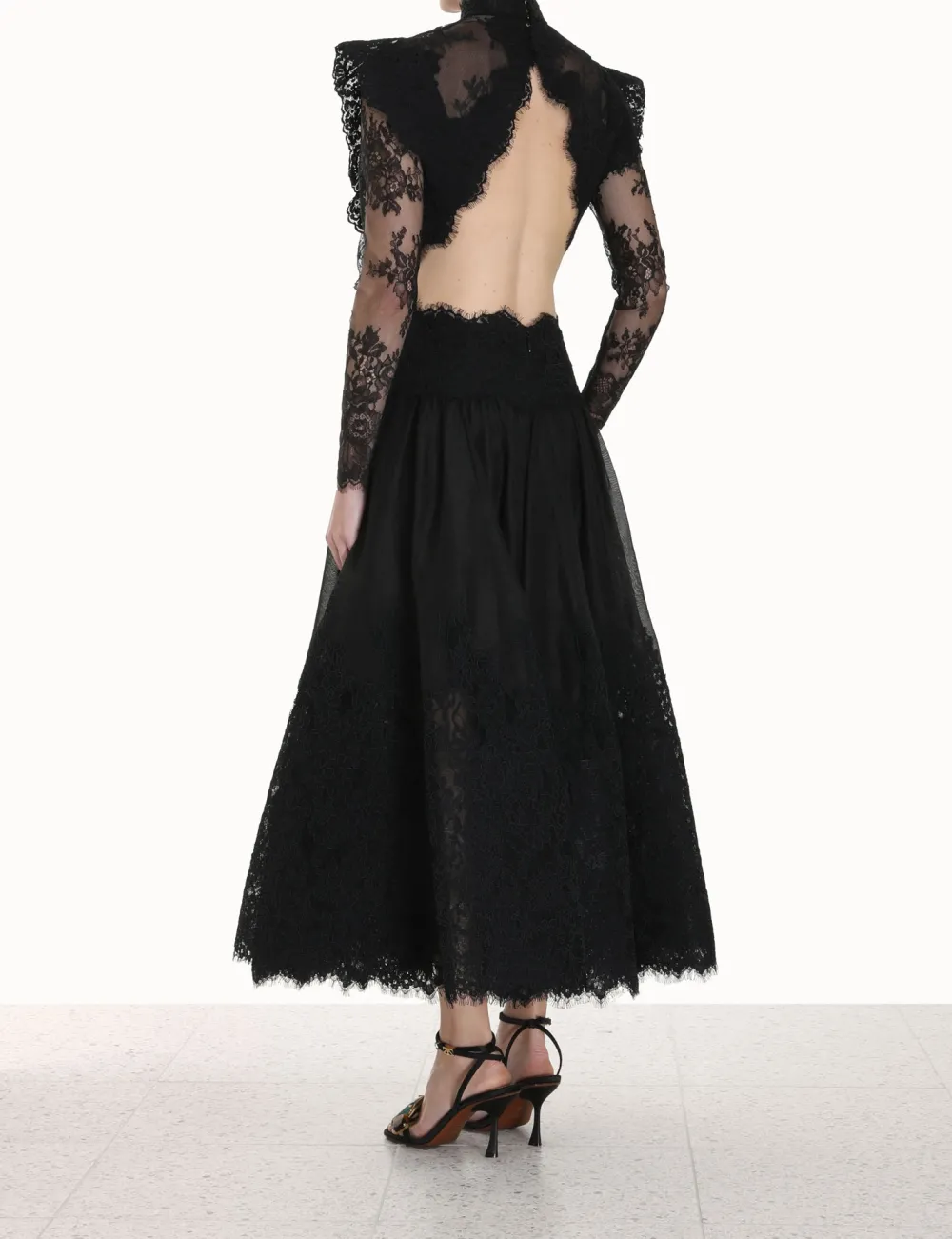 ZIMMERMANN Sensory Lace Yoke Gown-Women Dresses