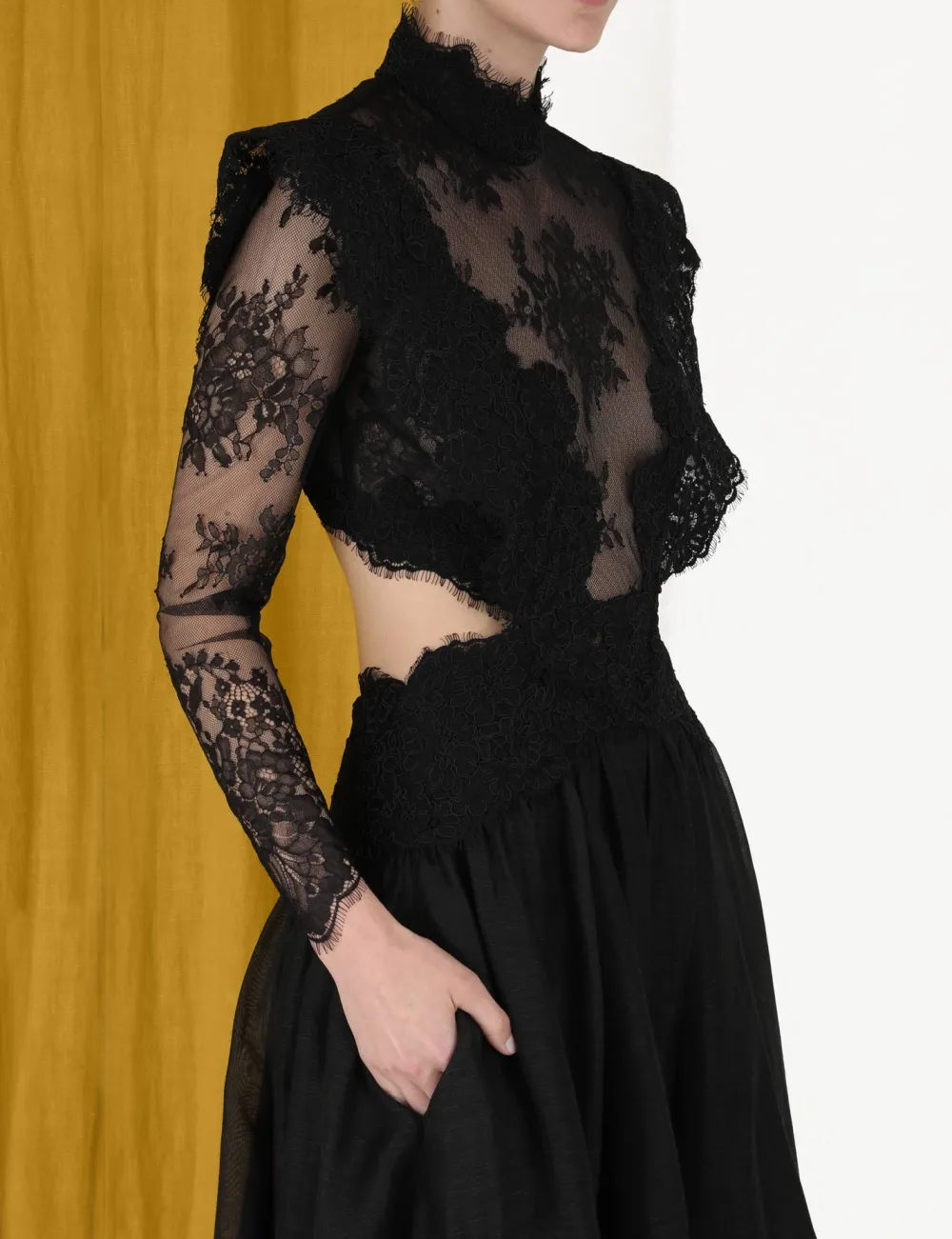 ZIMMERMANN Sensory Lace Yoke Gown-Women Dresses