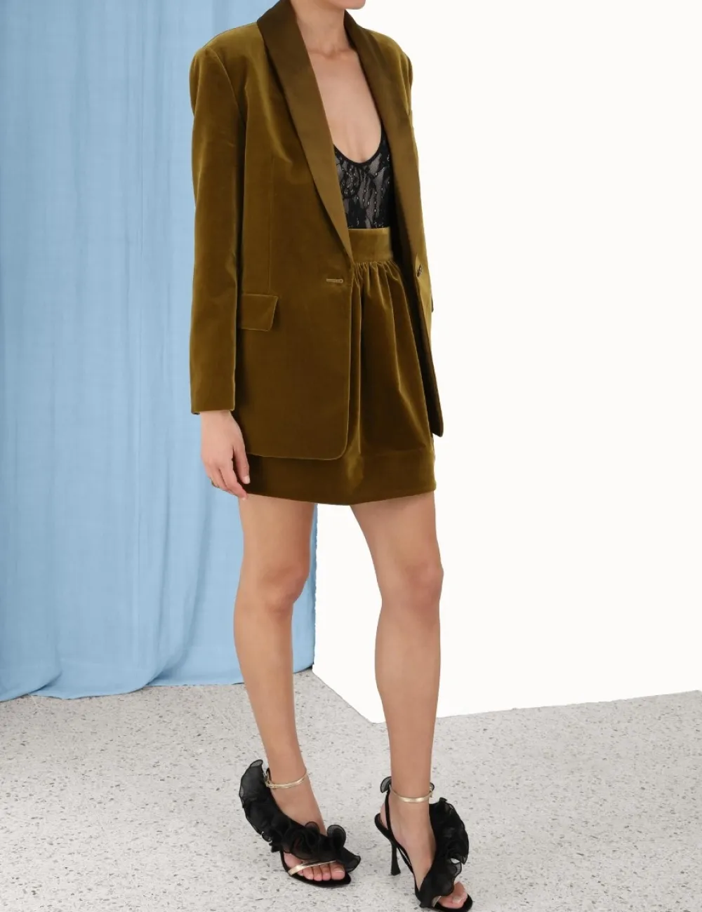 ZIMMERMANN Lyrical Velvet Mini Skirt-Women Skirts