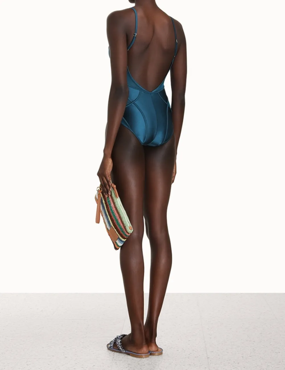 ZIMMERMANN Devi Panelled Mesh 1Pc-Women One Pieces