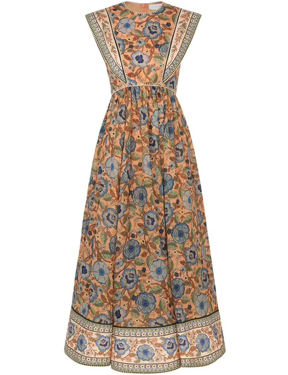 ZIMMERMANN Junie Spliced Midi Dress-Women Clothing