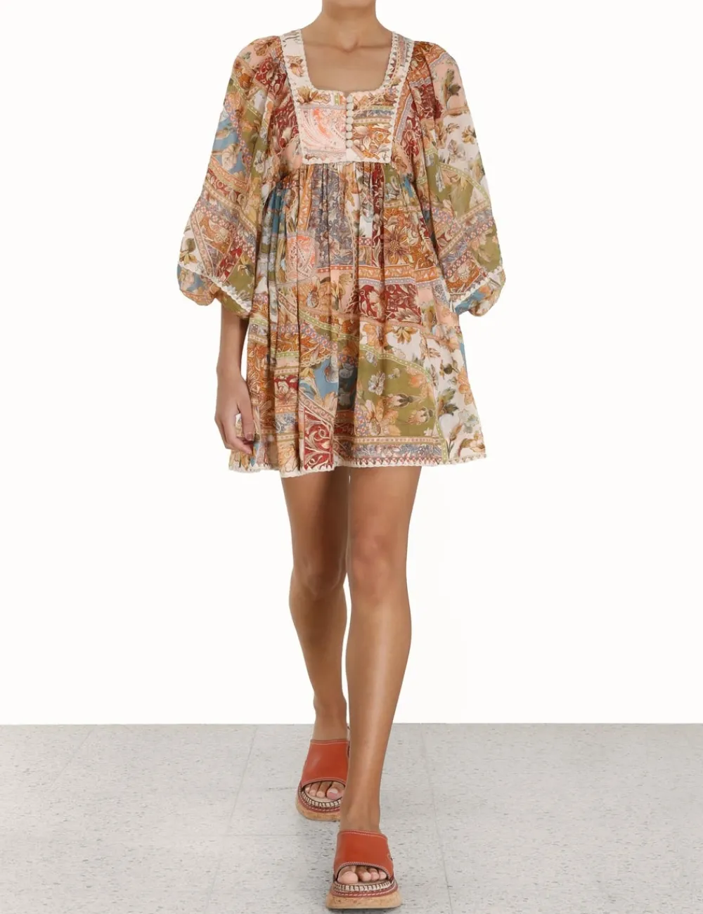 ZIMMERMANN Chintz Billow Mini Dress-Women Clothing