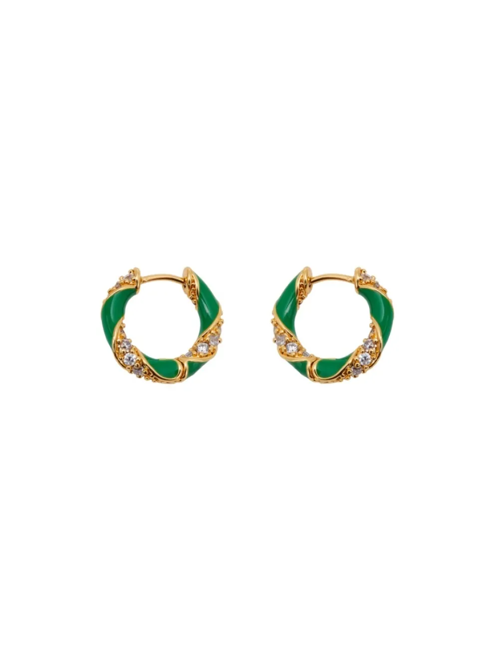 ZIMMERMANN Candy Stripe Pave Hoops-Women Accessories