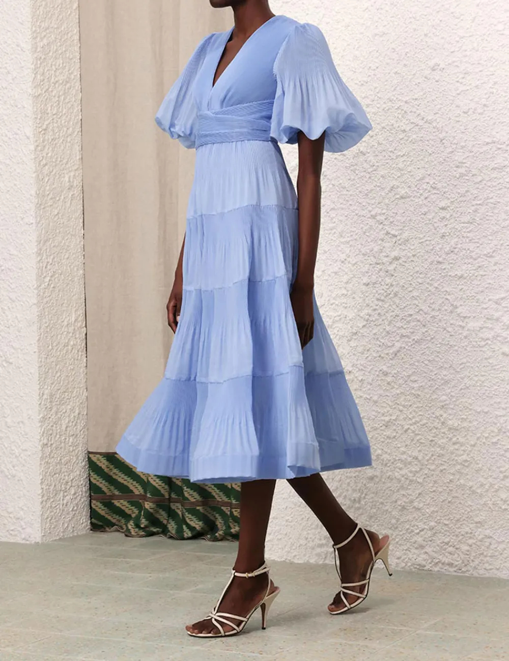 ZIMMERMANN Pleated Midi Dress-Women Dresses