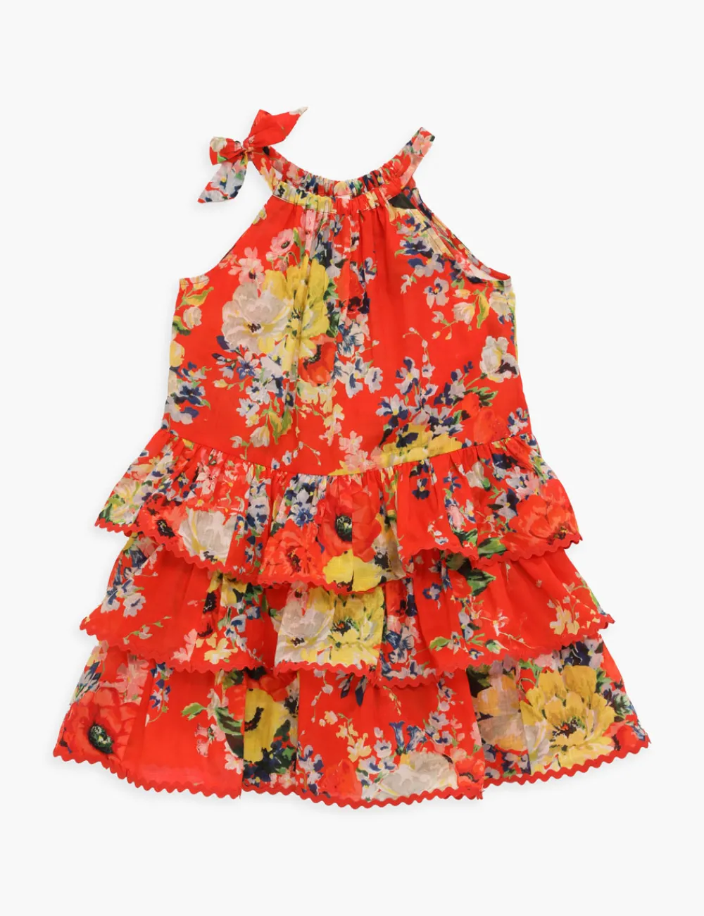 ZIMMERMANN Alight Tiered Halter Dress-Women Clothing