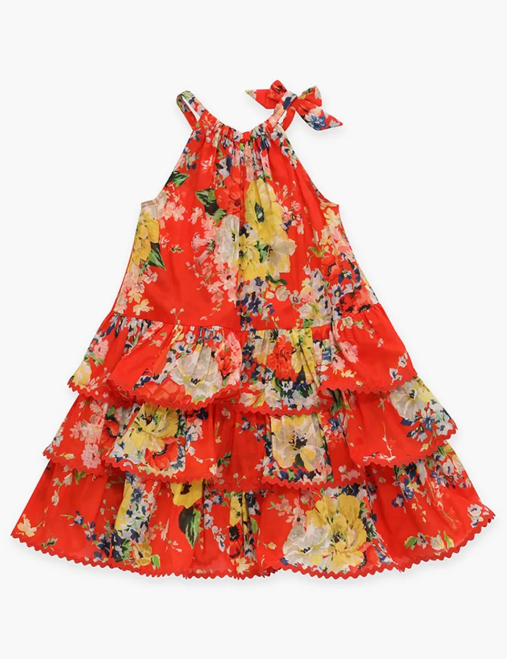 ZIMMERMANN Alight Tiered Halter Dress-Women Clothing