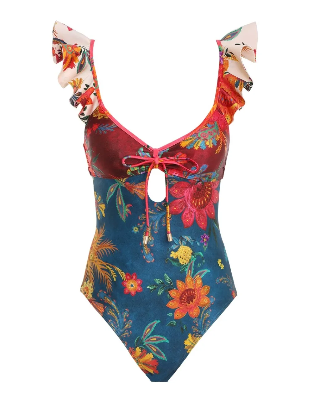 ZIMMERMANN Ginger Frill Shoulder 1Pc-Women One Pieces