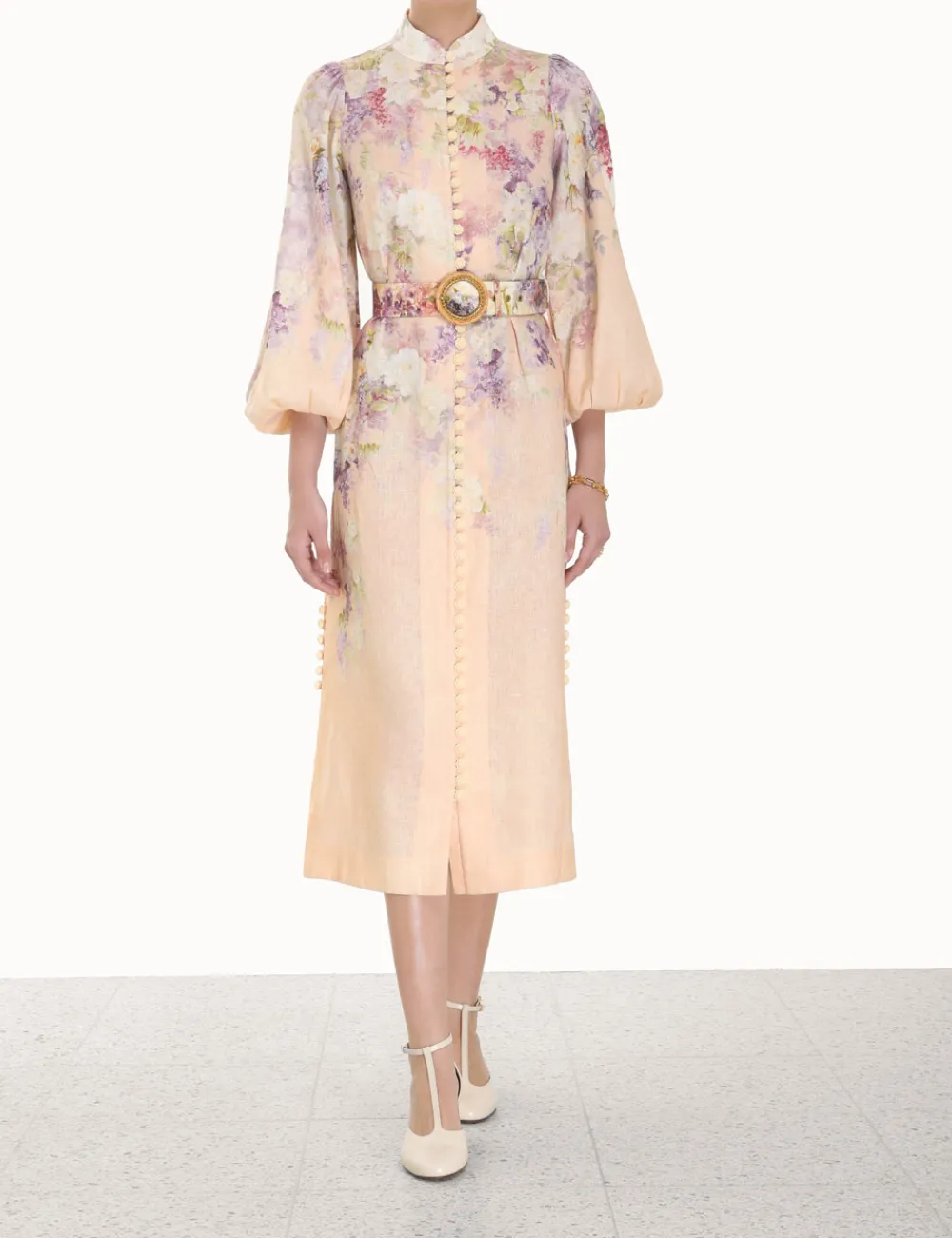 ZIMMERMANN Lyrical Buttoned Midi Dress-Women Luminosity