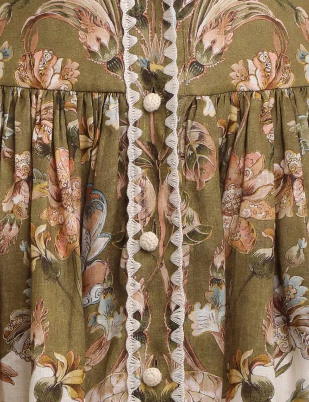 ZIMMERMANN Chintz Tie Neck Mini Dress-Women Dresses & Coverups