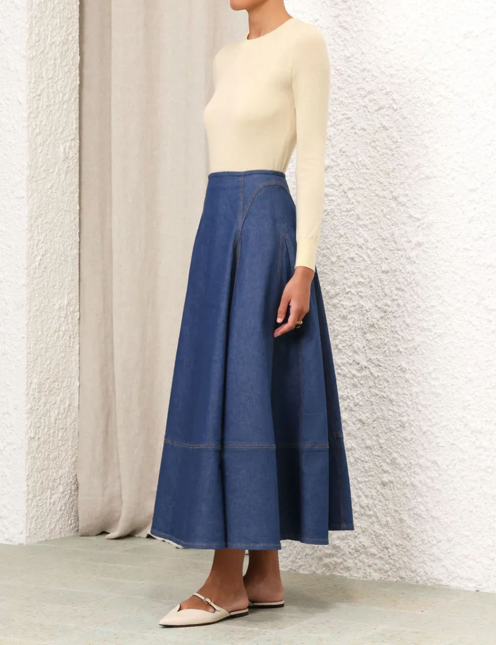 ZIMMERMANN Classic Crew Neck Sweater-Women Knitwear