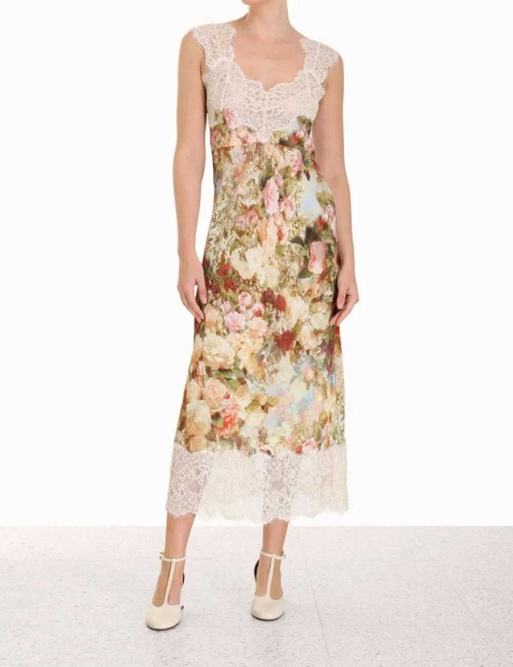 ZIMMERMANN Luminosity Lace Slip Dress-Women Dresses