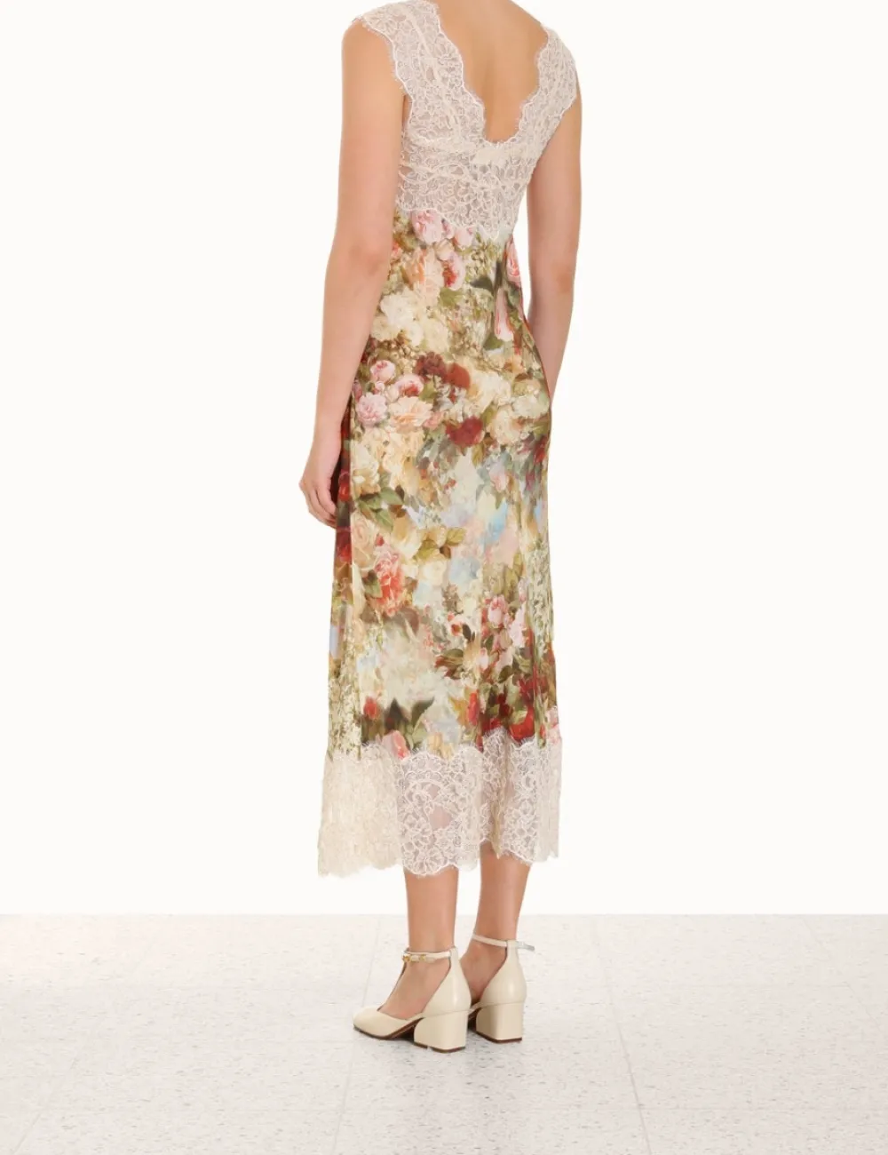 ZIMMERMANN Luminosity Lace Slip Dress-Women Dresses