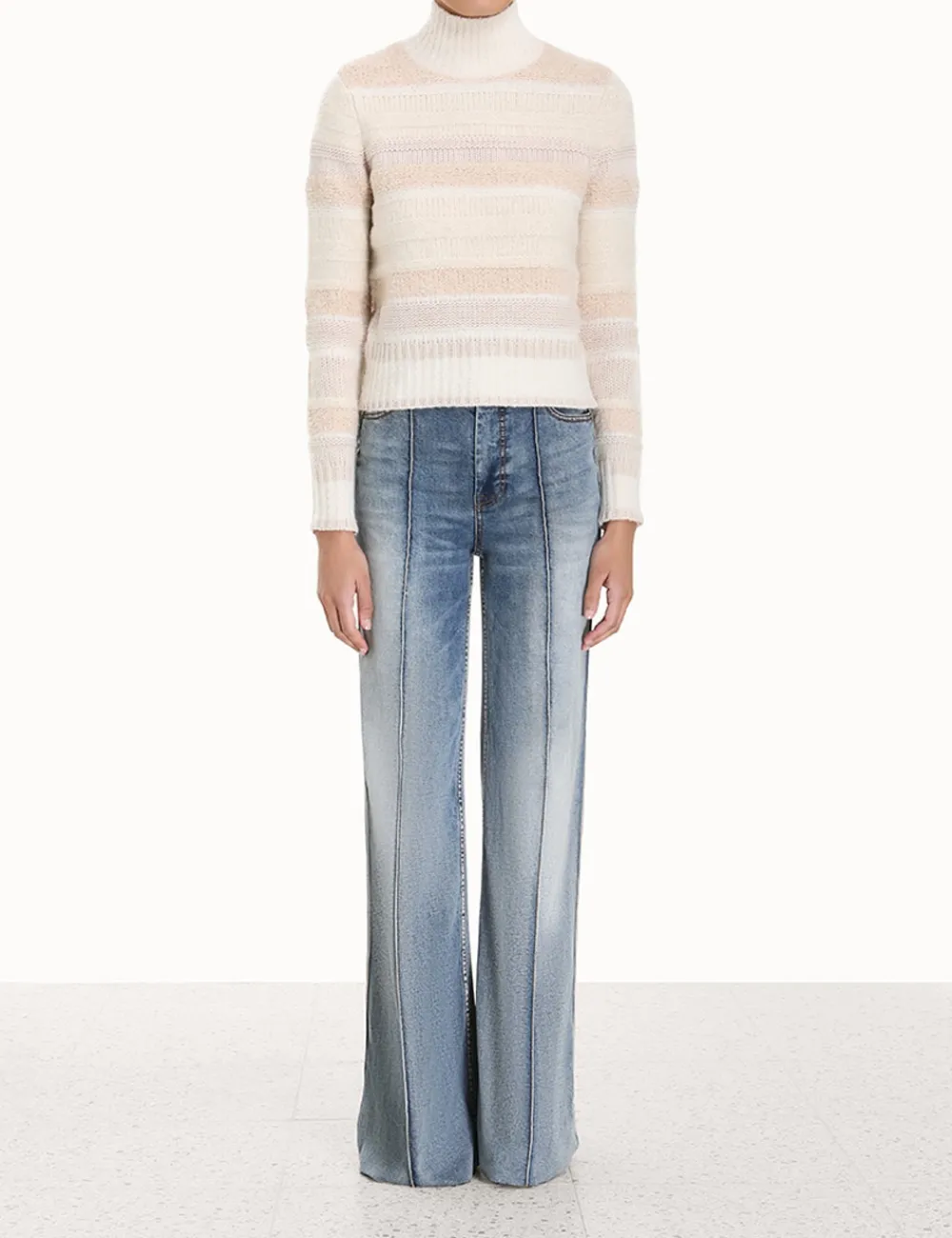 ZIMMERMANN Lyrical Stripe Sweater-Women Knitwear